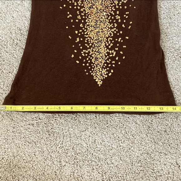 Brown sequin Fang Glam y2k tank top - Picture 5 of 7